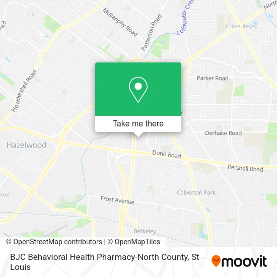 BJC Behavioral Health Pharmacy-North County map