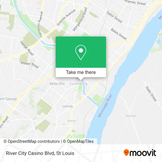 Mapa de River City Casino Blvd