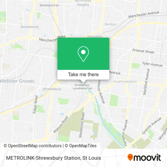 METROLINK-Shrewsbury Station map
