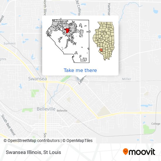 Swansea Illinois map