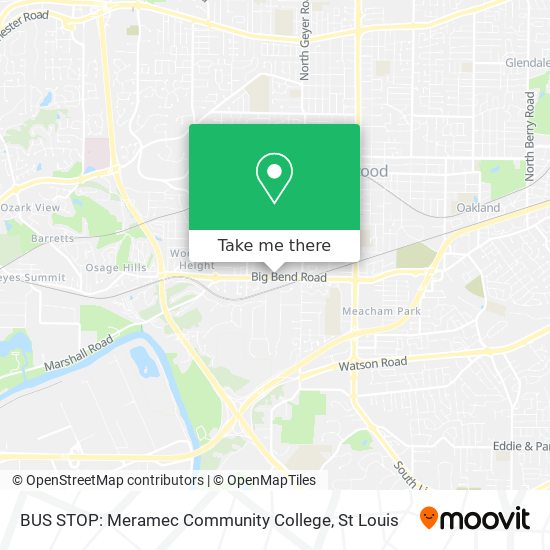 BUS STOP: Meramec Community College map