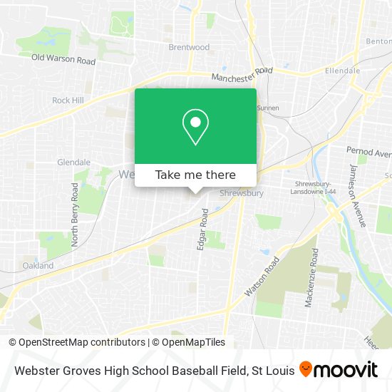 Webster Groves High School Baseball Field map