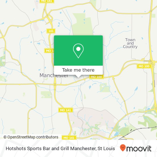 Mapa de Hotshots Sports Bar and Grill Manchester
