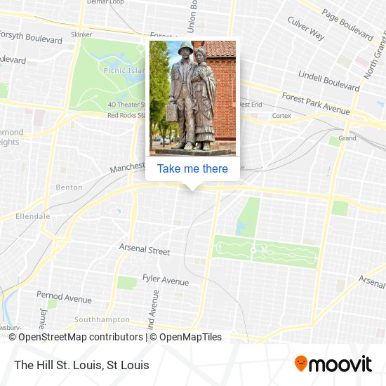 Mapa de The Hill St. Louis