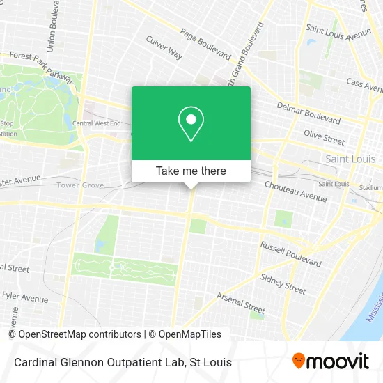 Cardinal Glennon Outpatient Lab map