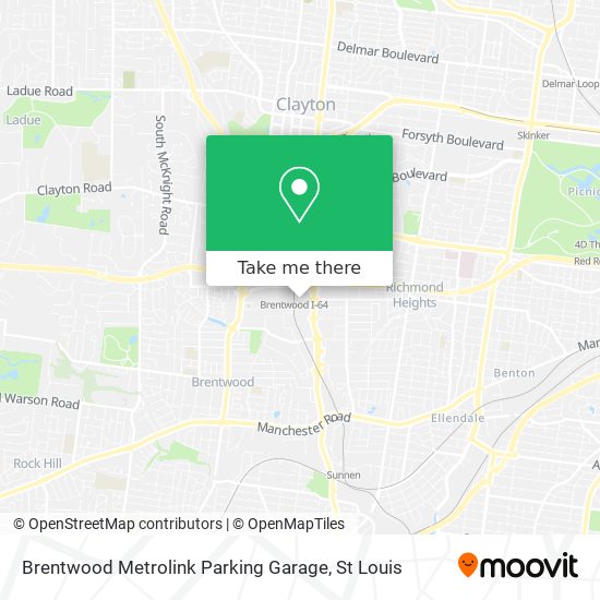 Brentwood Metrolink Parking Garage map