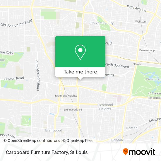 Carpboard Furniture Factory map