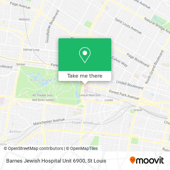 Mapa de Barnes Jewish Hospital Unit 6900