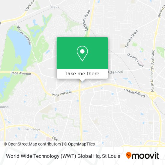 World Wide Technology (WWT) Global Hq map