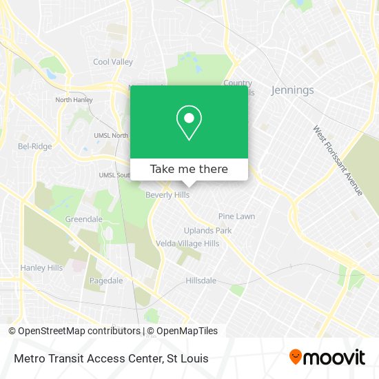 Metro Transit Access Center map