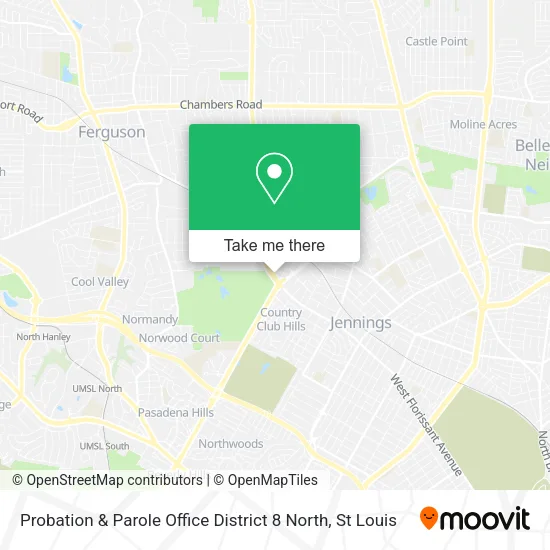 Mapa de Probation & Parole Office District 8 North