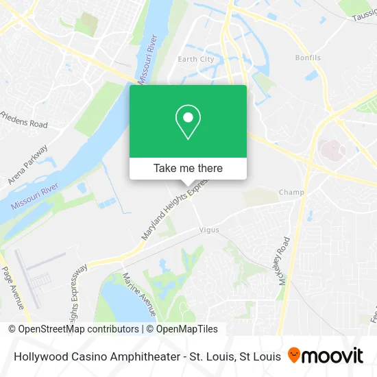 Hollywood Casino Amphitheater - St. Louis map