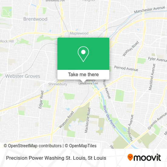 Precision Power Washing St. Louis map
