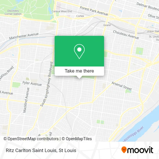 Ritz Carlton Saint Louis map