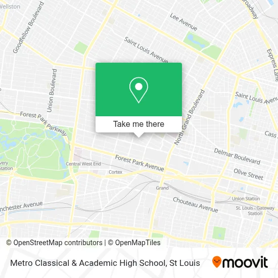 Metro Classical & Academic High School map