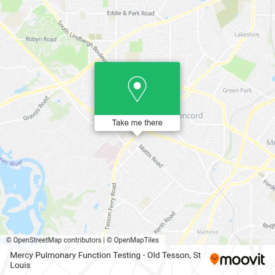 Mercy Pulmonary Function Testing - Old Tesson map