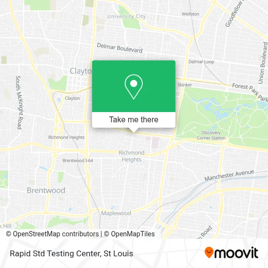 Rapid Std Testing Center map