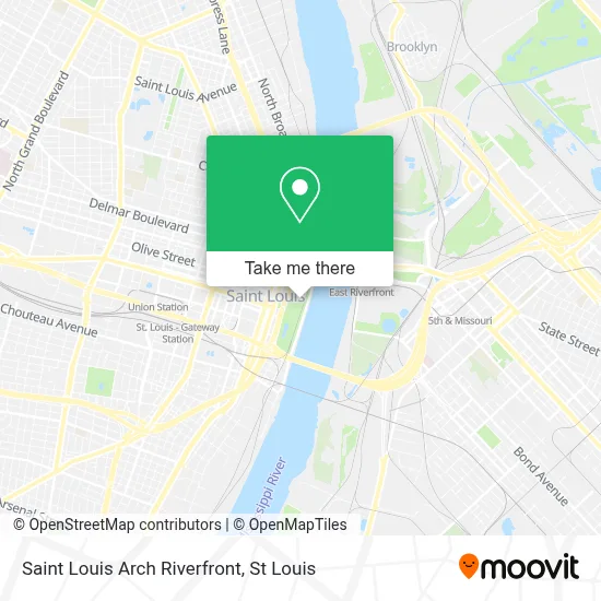 Saint Louis Arch Riverfront map