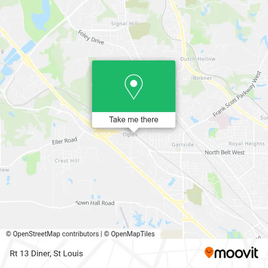 Rt 13 Diner map