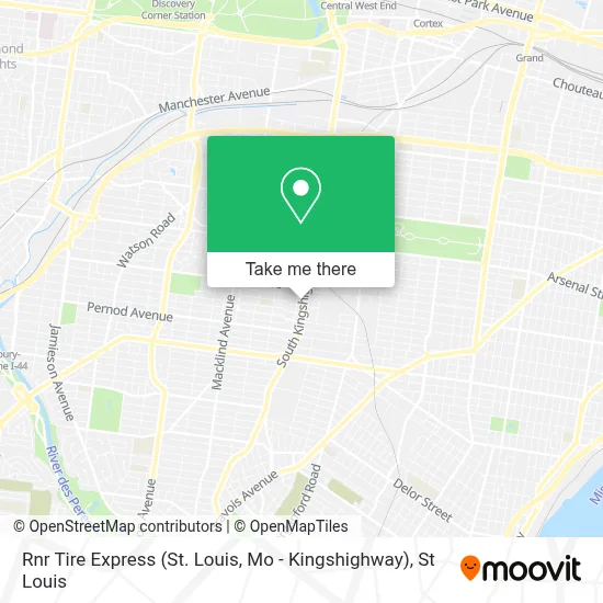 Rnr Tire Express (St. Louis, Mo - Kingshighway) map