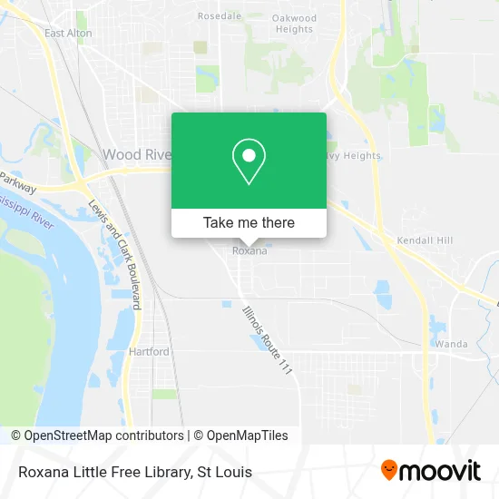 Roxana Little Free Library map