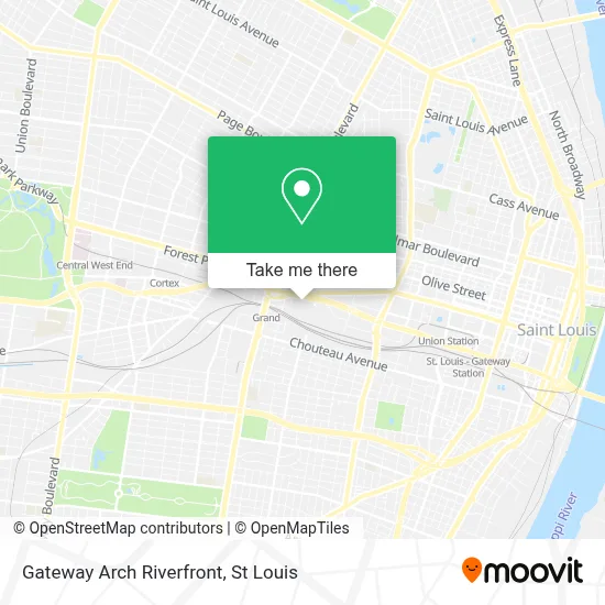 Gateway Arch Riverfront map