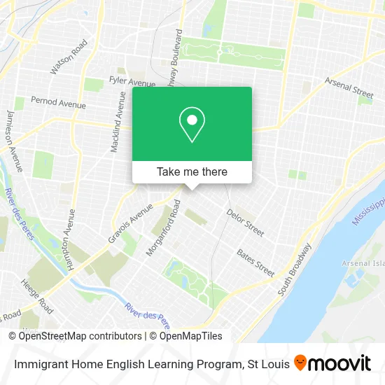 Immigrant Home English Learning Program map