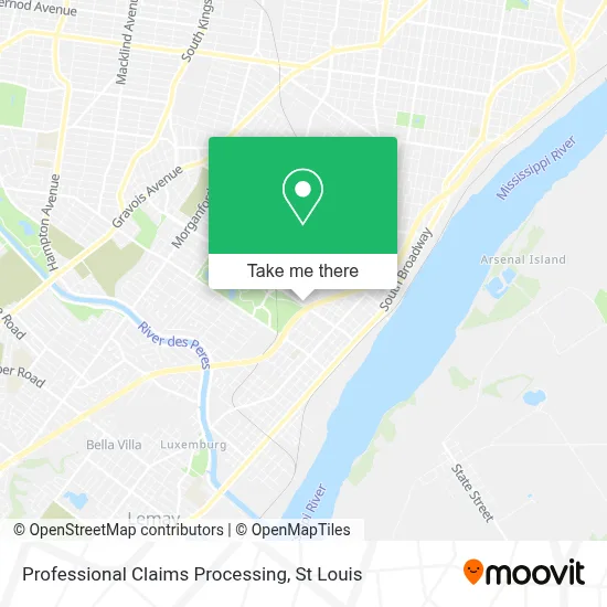 Professional Claims Processing map