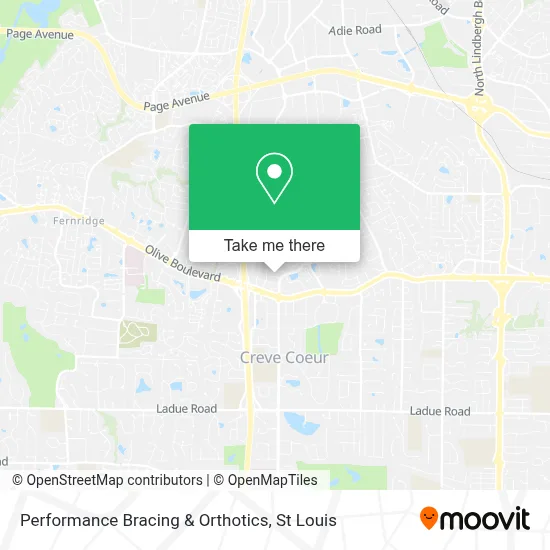 Performance Bracing & Orthotics map