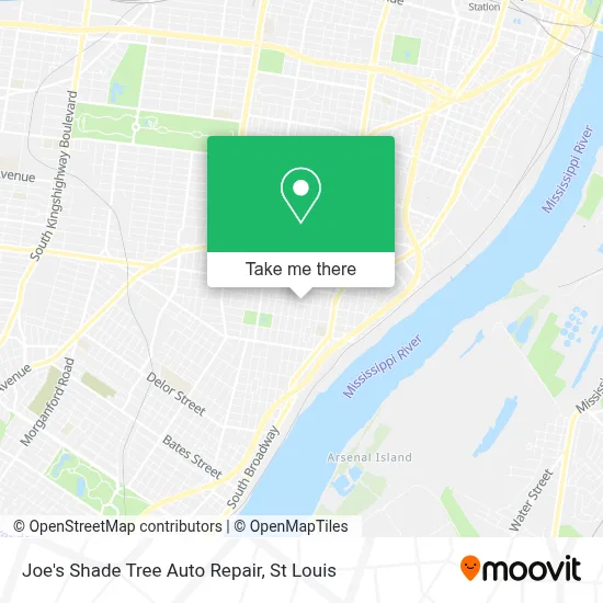 Joe's Shade Tree Auto Repair map