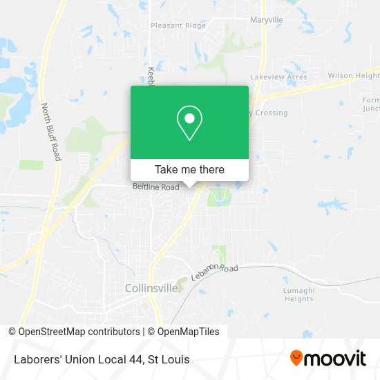 Laborers' Union Local 44 map