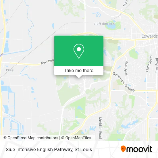 Siue Intensive English Pathway map