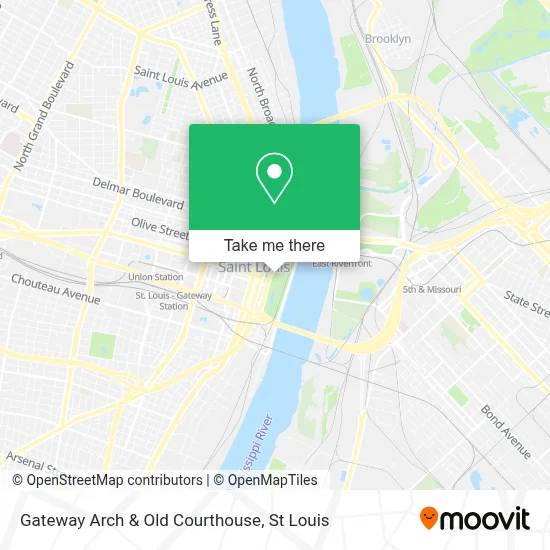Gateway Arch & Old Courthouse map