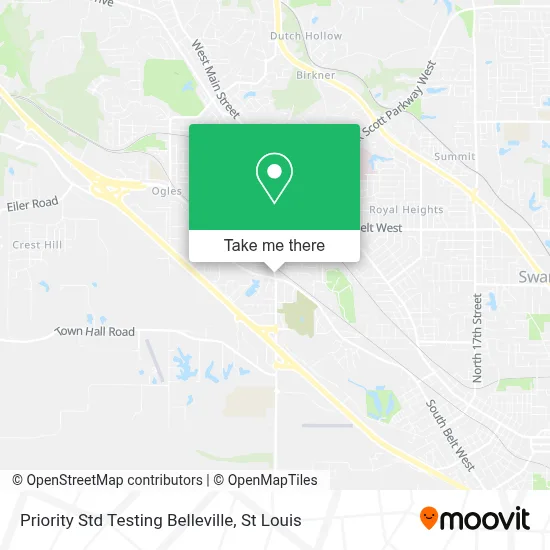Priority Std Testing Belleville map