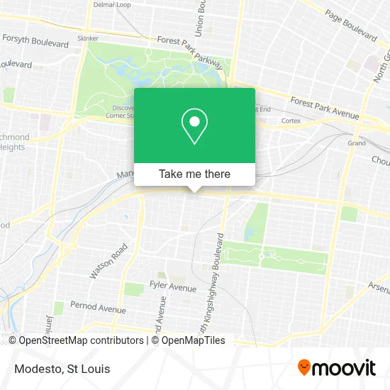 Modesto map