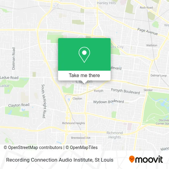 Recording Connection Audio Institute map