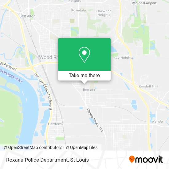 Roxana Police Department map