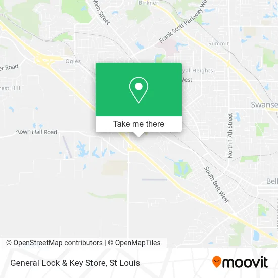 General Lock & Key Store map