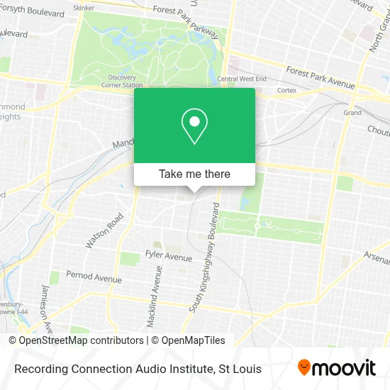 Recording Connection Audio Institute map