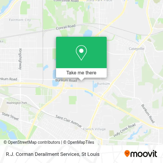 R.J. Corman Derailment Services map