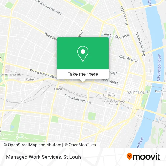 Managed Work Services map