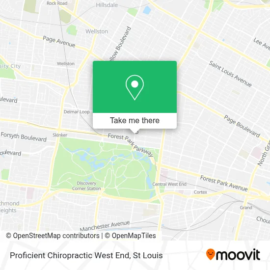 Proficient Chiropractic West End map