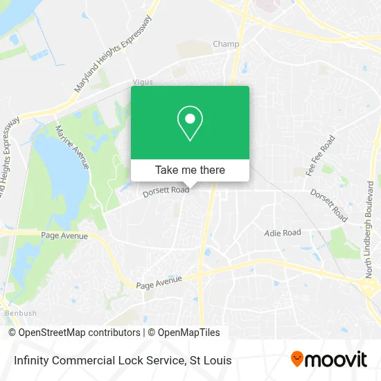 Infinity Commercial Lock Service map