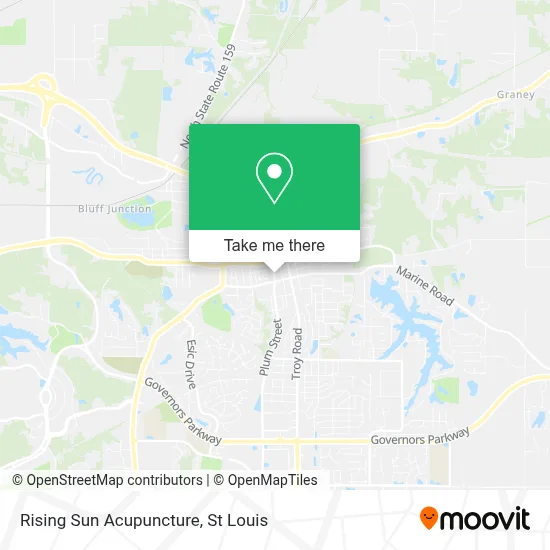 Rising Sun Acupuncture map