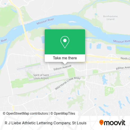 R J Liebe Athletic Lettering Company map