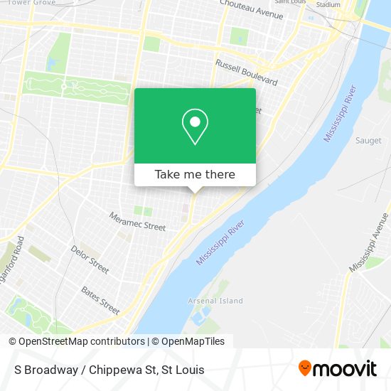 S Broadway / Chippewa St map