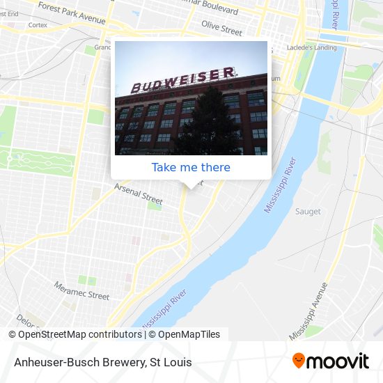 Anheuser-Busch Brewery map