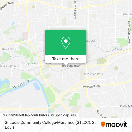 Mapa de St Louis Community College-Meramec (STLCC)