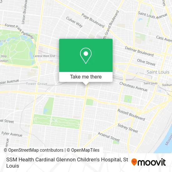 Mapa de SSM Health Cardinal Glennon Children's Hospital