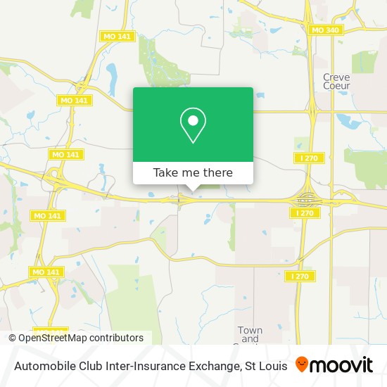 How to get to Automobile Club Inter-Insurance Exchange in Town And Country  by Bus or Metro?